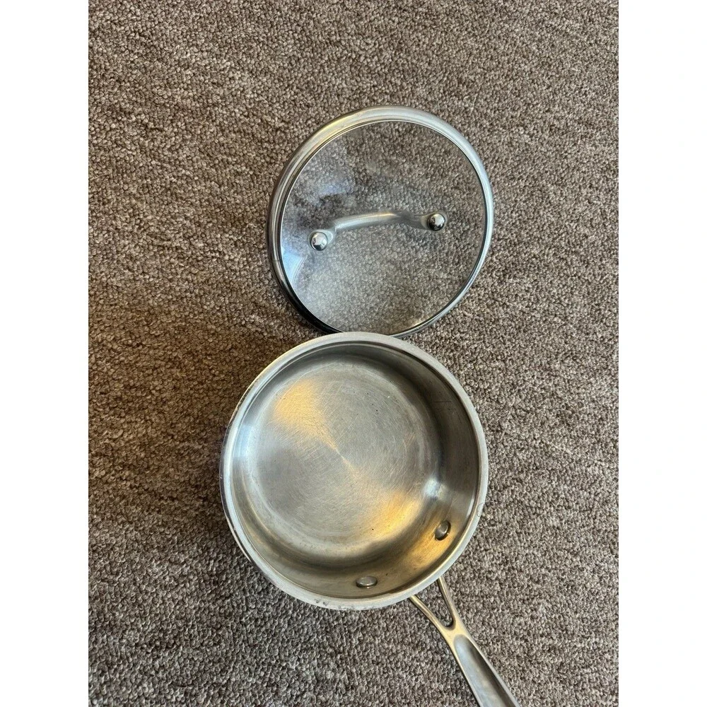 Cuisine Art Stainless Steel 1.5 Quart Saucepan Pot With Lid Good Used Condition